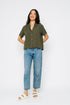 Nina-Roll Cuff Short Sleeve Shirt